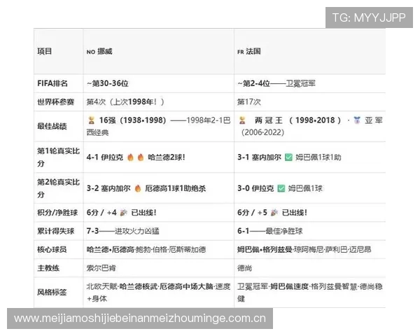 世界杯挪威VS法国出线形势最新分析：晋级概率与比赛关键点总结